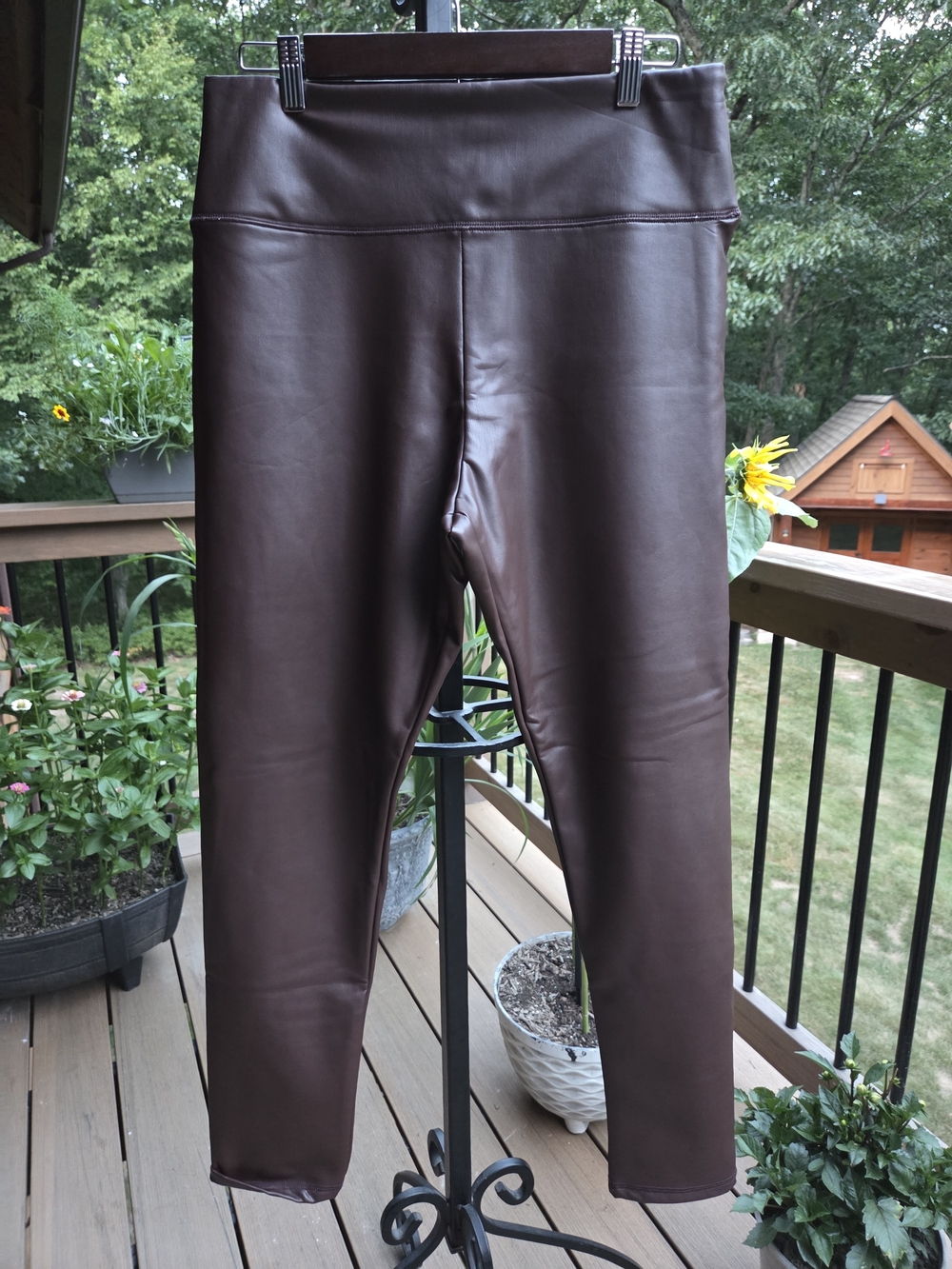 Hollister Brown Faux Leather Leggings